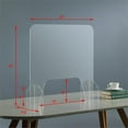 thumbnail image 5 of 26" Desktop Square Protective Shield Divider Clear Plexiglass, 5 of 5