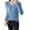 Blue, variant on Sweater for Women V Neck Long Sleeve Ribbed Slim Fitted Basic Layer Knitwear Pullover Tops Blouse