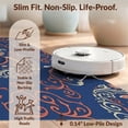 thumbnail image 6 of Design&I 3'x5' Washable Throw Rug Ultra-Thin & Non-Slip Skid-Resistant Small Coral Scrolls Reef Border Nautical Seashell Fish Turtle Ocean Playful for Entryway, Kitchen, 6 of 7