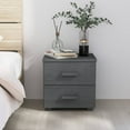 thumbnail image 1 of vidaXL Table de Chevet HAMAR Gris Foncé 40x35x44.5 cm Pin Massif, 1 of 5