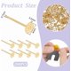thumbnail image 3 of 200 piezas de aretes de acero inoxidable chapados en oro real de 24 quilates, con almohadillas planas, bandeja de 4 mm, aretes redondos planos dorados, postes de metal en blanco, pasador de 0,7 mm, 3 of 9