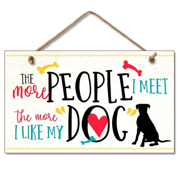 CounterArt "People I Meet" Humorous Hanging Wood Wall Sign