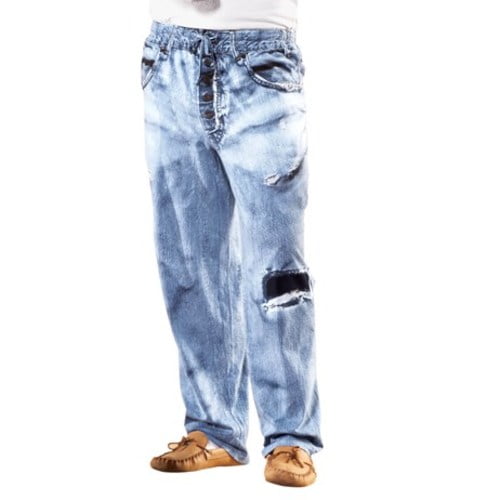 Faux Denim Drawstring Lounge PantMensmediumblue