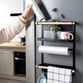 thumbnail image 5 of Hanging Shelf Shelf Fridge Storage with Suction Cups Spice Rack Shelf Wall Mounted Kitchen Storage Herb Freestanding Spice Shelf(Black), 5 of 5