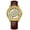 Brown Leather-Full Gold-Gold Noodles, variant on Men's Vintage Skeleton Mechanical Watch, Luminous Hands, Stainless Steel Leather Band