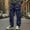 Navy(New), variant on PNTUTB Men's Solid Color Athletic Casual Comfort Elastic Waist Drawstring Cuffed Work Pants with Multiple Pockets