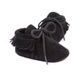 thumbnail image 4 of Infant Baby Girls and Boys Premium Soft Sole Moccasins Tassels Prewalker Anti-Slip Toddler Shoes, 4 of 12