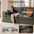 thumbnail image 6 of CHIC HOUSE Oversized 89" W Loveseat Sofa for Living Room, 2-Seater Couch with Removable Washable Slipcover, Waterproof & Pet-Scratch-Resistant, Comfy Cloud Couch with Dual-Layer Cushion, Green, 6 of 9
