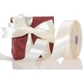 thumbnail image 2 of 50 Yards 1 Inch Ivory Satin Ribbon, Single Face Polyester Solid Color Craft Fabric Ribbon for Handmade Roses, Gift Wrapping, Bouquets, Wedding, Christmas, and Party Decoration, 2 of 10