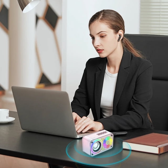 Haut-parleur Bluetooth Portable, Cyberpunk, Transparent, Sans Fil, Lumineux, Veilleuse, Bluetooth 5.0, Lecture AUX