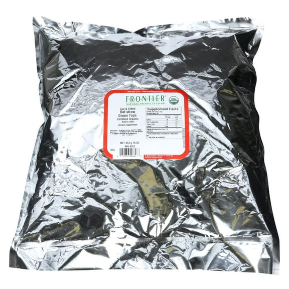 Frontier Nat Prod Co-op, Oatstraw Organic Green Tops Cut And Sifted Single Bulk Item, 1 Each, 1 Lb