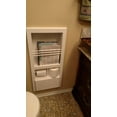 thumbnail image 2 of Metis White Enamel Combination Toilet Paper Holder Recessed Magazine Rack, 2 of 13