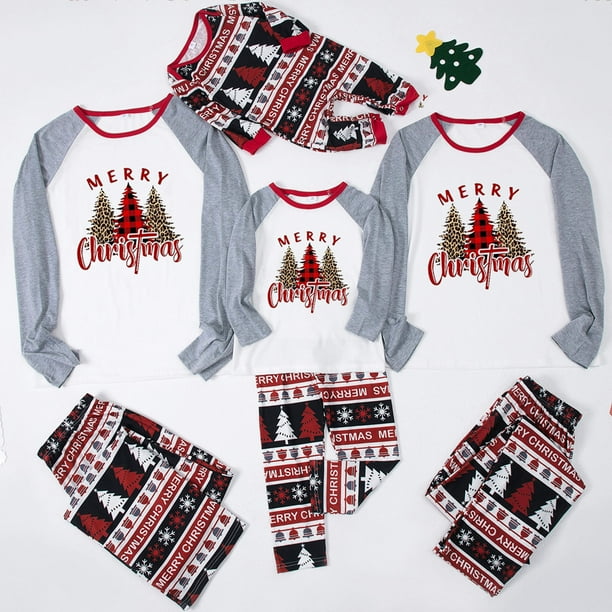 Xzngl Large Dog Christmas Pajamas Parent Child Warm Christmas Set Printed Home Wear Pajamas Two Piece Mom Set Dog Christmas Pajamas For Large Dogs Mat