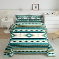 thumbnail image 2 of Manfei Retro Boho Aztec Full Size Comforter Sets,bohemian Exotic Style Bedding Comforter Set,Cyan Beige Rhombus Bedding Sets For Boys Kids,Luxury Bedroom Decor Reversible,3-Piece, 2 of 8