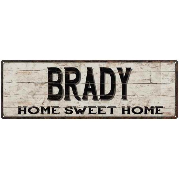 BRADY Rustic Home Sweet Home Sign Gift 6x18 Metal Decor 106180084411