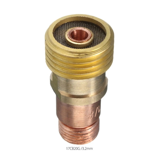 1PCS Brass Collets Body Stubby Gas Lens Connector With Mesh For Tig WP-17/18/26