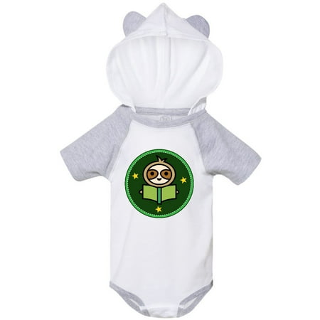 

Inktastic Reading Gift Book Sloth Gift Baby Boy or Baby Girl Bodysuit