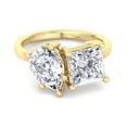 thumbnail image 2 of Baytown - Moissanite Pear & Princess Cut Lab Diamond Two Stone Engagement Ring, 2 of 4