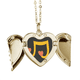 thumbnail image 1 of Collar Colgante Corazon Notas Musicales Melocotón con Alas, 1 of 3