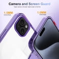 thumbnail image 3 of for iPhone 15 Plus Crystal Clear Case [Anti-Yellowing] Anti-Scratch Transparent Hard Back and Flexible Edge [Military Grade Drop Protection] Shockproof Phone Cover for iPhone 15 Plus, Darkpurple, 3 of 8