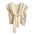 thumbnail image 2 of Womens Solid Knitted Small Shawl Outwear Spring Fall Wrap, 2 of 2