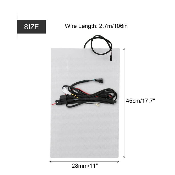 Kit de asiento con calefacción, 2 piezas de fibra de carbono universal, almohadillas calefactoras para asientos, rendimiento potente