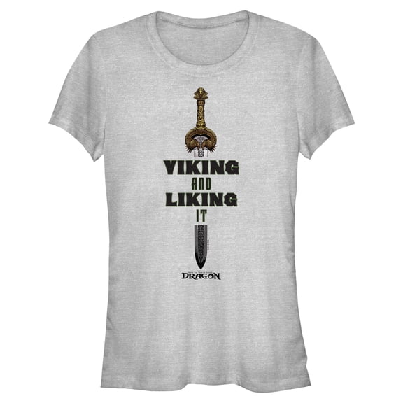 Juniors How to Train Your Dragon Viking And Liking It T Shirt