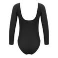thumbnail image 2 of ZDHoor Girls Long Sleeve Leotard Kids Bodysuit for Dance Gymnastics Costume 3-14 Years Black 13-14, 2 of 6