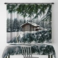 thumbnail image 5 of Christmas Holiday Fabric Shower Curtains,Winter Wonderland Forest Waffle Bath Curtain,Farmhouse Xmas Stall Size Shower Curtain for Kids Bathroom Decor Waterproof with Hooks,72x72 Inch, 5 of 6