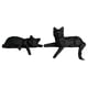 thumbnail image 4 of Juego de 2 estatuas geométricas de gatos, figuras de gatos, obras de arte, coleccionables, decoración del hogar, Negro, 4 of 8
