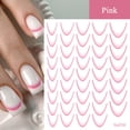 thumbnail image 2 of Gradient French Line Nail Stickers,Colorful Stripes Line Transfer Decals Curved Lines Nail Art Designs Self-Adhesive Nail Tips Guides Fashion Nail Accessories Gel Polish Wraps Stencil Tools,Clearance, 2 of 5
