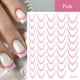 thumbnail image 1 of Pegatinas para uñas para decoración de uñas, pegatinas para uñas para mujeres, pegatinas para uñas de color sólido, pegatinas para uñas con degradado francés, pegatinas adhesivas para uñas en la parte, 1 of 4