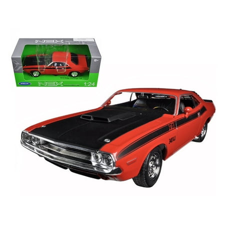 Orange Dodge Model - 1970 Dodge Challenger T/A Orange 1/24 Diecast Model Car by Welly