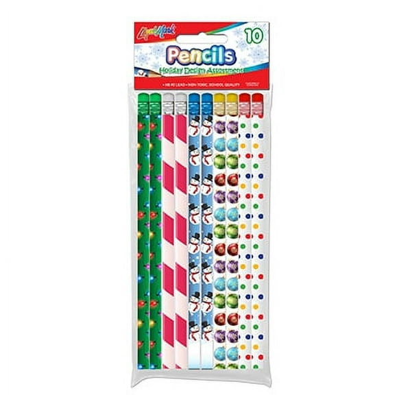 Liqui-Mark 10pk #2 HB Lead Holiday Themed Pencils