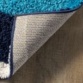thumbnail image 3 of nuLOOM Ela Half Rainbow Shag Area Rug, 2' 6" x 6', Runner, Blue, 3 of 9