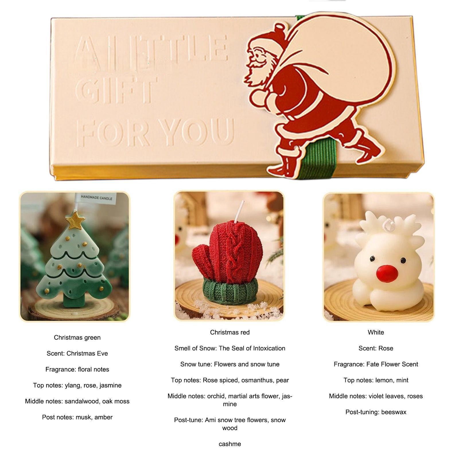 Cadorn Christmas Scented Candle Gift Set - Holiday Decor, Aromatherapy Candles Gift Box for Friends, Family, Festive Party Decorations