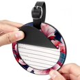 thumbnail image 2 of Fragmented Flowers 2Pcs PU Leather Round Luggage Tags with Privacy Cover and Name ID Tag for Suitcase, Handbags, Backpacks, School Bags, 2 of 6