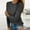 Dark Gray, variant on Aloohaidyvio Sweatshirts Women Casual Tops Round-Neck Lace Hollow Out Long Sleeve Pullover Slimming Blouse
