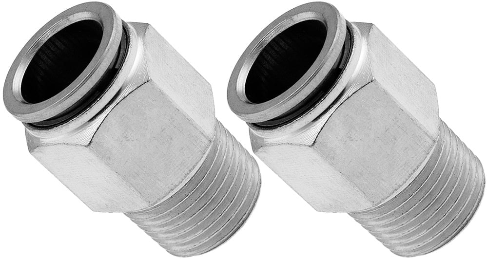 PTC Straight Pneumatic Fitting for 3//8 OD Hose VXA7383 Vixen Air 3//8 NPT Male Push to Connect