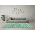 thumbnail image 3 of Ahgly Company Indoor Square Abstract Light Blue Contemporary Area Rugs, 4' Square, 3 of 4