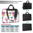 thumbnail image 6 of YFYANG 14 inch Universal Laptop Bag Oxford Cloth Laptop Sleeve, Multi-functional Cute Hot Air Balloon Doodle Pattern Notebook Computer Messenger Bag Handbag, 6 of 8