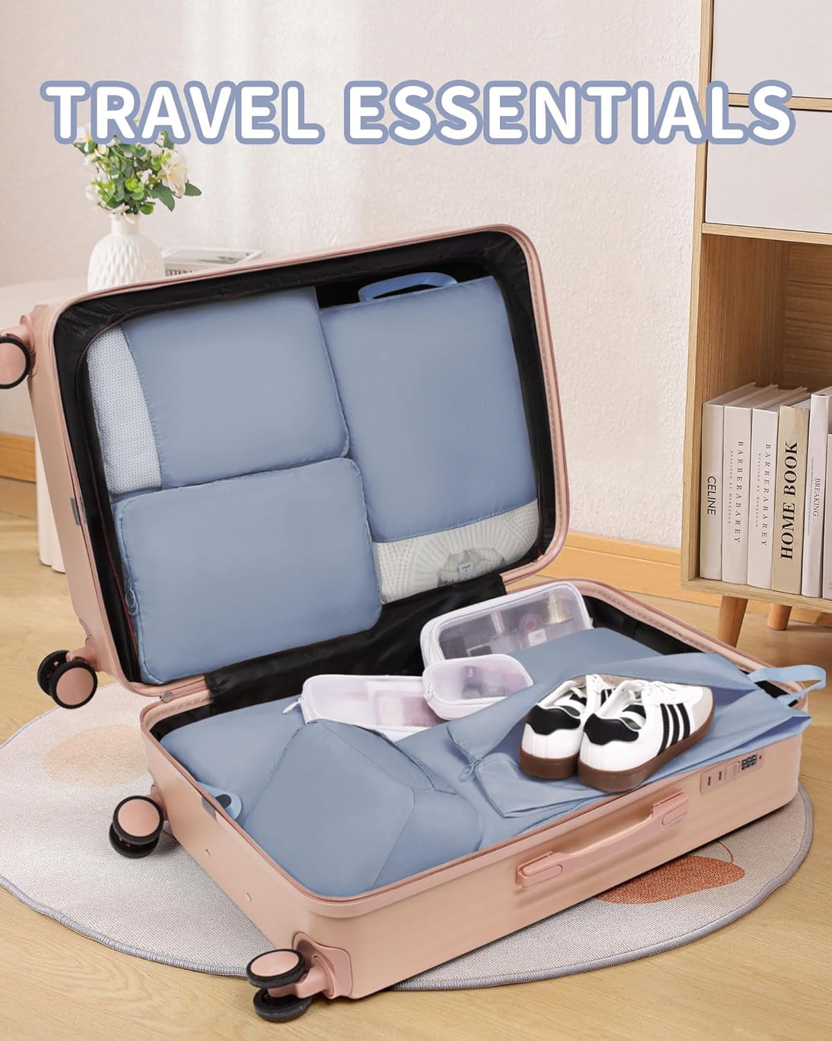 Compression Packing Cubes 11 Set, Suitcase Organizers, Luggage Organizer Bags for Storage, Extendable Packing Cubes for Travel Compression, Travel Essentials