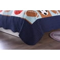 thumbnail image 3 of MarCielo 3 Piece Kids Bedspread Quilts Set Throw Blanket for Teens Boys Bed Printed Bedding Coverlet, Full Size, Blue Basketball Football Sports, American Football (Full), 3 of 7