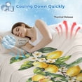 thumbnail image 3 of Yellow Lemon Cooling Blanket,Lightweight Breathable Summer Throw Blanket with Double Sided Cold Effect,Spring Botanical Leaves Fruit Farmhouse Picnic Blankets Bed Sheet for Hot Sleepers 60"x80", 3 of 8