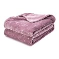 thumbnail image 2 of Superior Fleece Plush Fluffy Soft Blanket, Polka Dot Mauve, Throw, 2 of 9