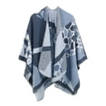 thumbnail image 1 of Femmes Hiver Chaud Surdimensionné Imprimé Couverture Cape Châles Cardigans, 1 of 9