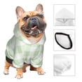 thumbnail image 3 of Fotbe Green Checkboard Sudadera con Estampado para Perros Pequeños – Suéter con Capucha para Mascotas, Tela Suave de Forro Polar con Bolsillo-Medium, 3 of 7