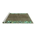thumbnail image 2 of Ahgly Company Machine Washable Indoor Rectangle Abstract Turquoise Blue Modern Area Rugs, 6' x 9', 2 of 4