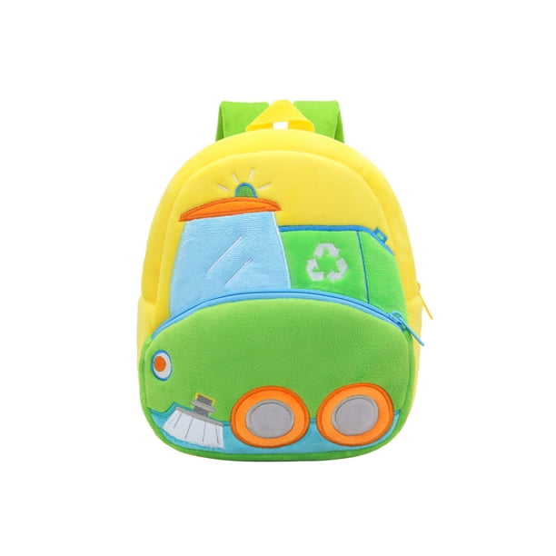 Minnieouse de felpa para niños, portátil, con dibujos animados, patrón automotriz colorido, cremallera, gran capacidad, bolsa para estudiantes, Mochilas tipo 12 Minnieouse AP012903-12