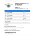 thumbnail image 2 of Radiator Cap - Compatible with 1969 - 1975 Ford Ranchero 1970 1971 1972 1973 1974, 2 of 2